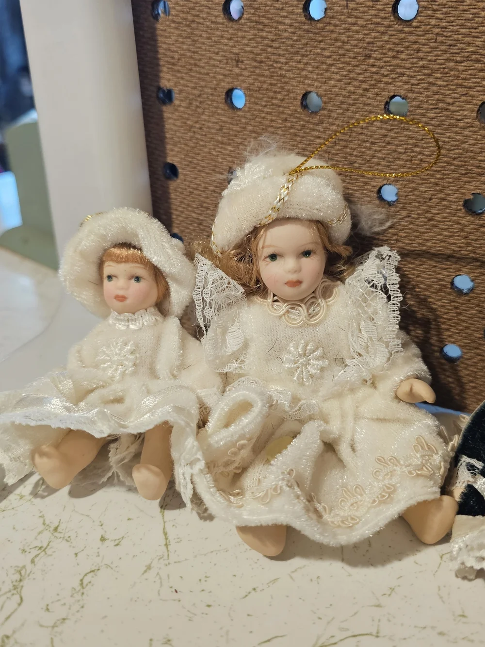 Porcelain Mini Holiday Dolls